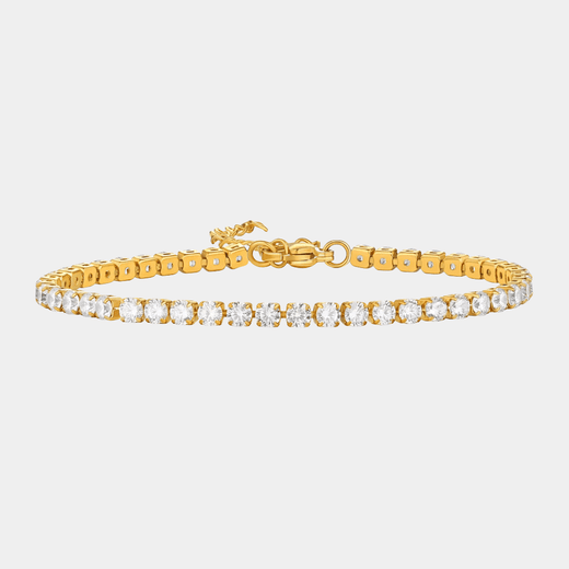 Adjustable Tennis Bracelet 18k Gold