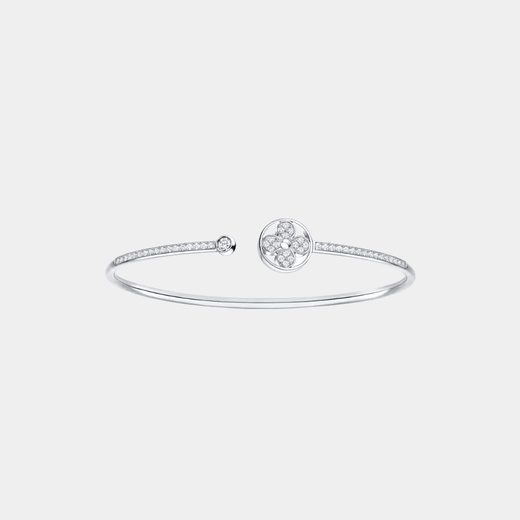Blossom Clover Twist Silver Bracelet