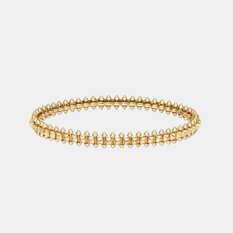 Beaded Bangle Bracelet 18k Gold
