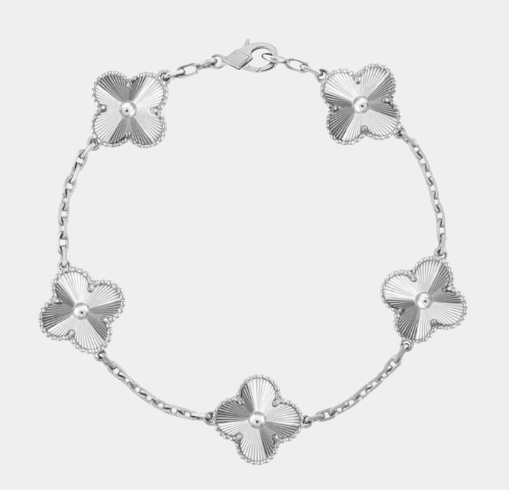 Clover Bracelet Full Silver Charms