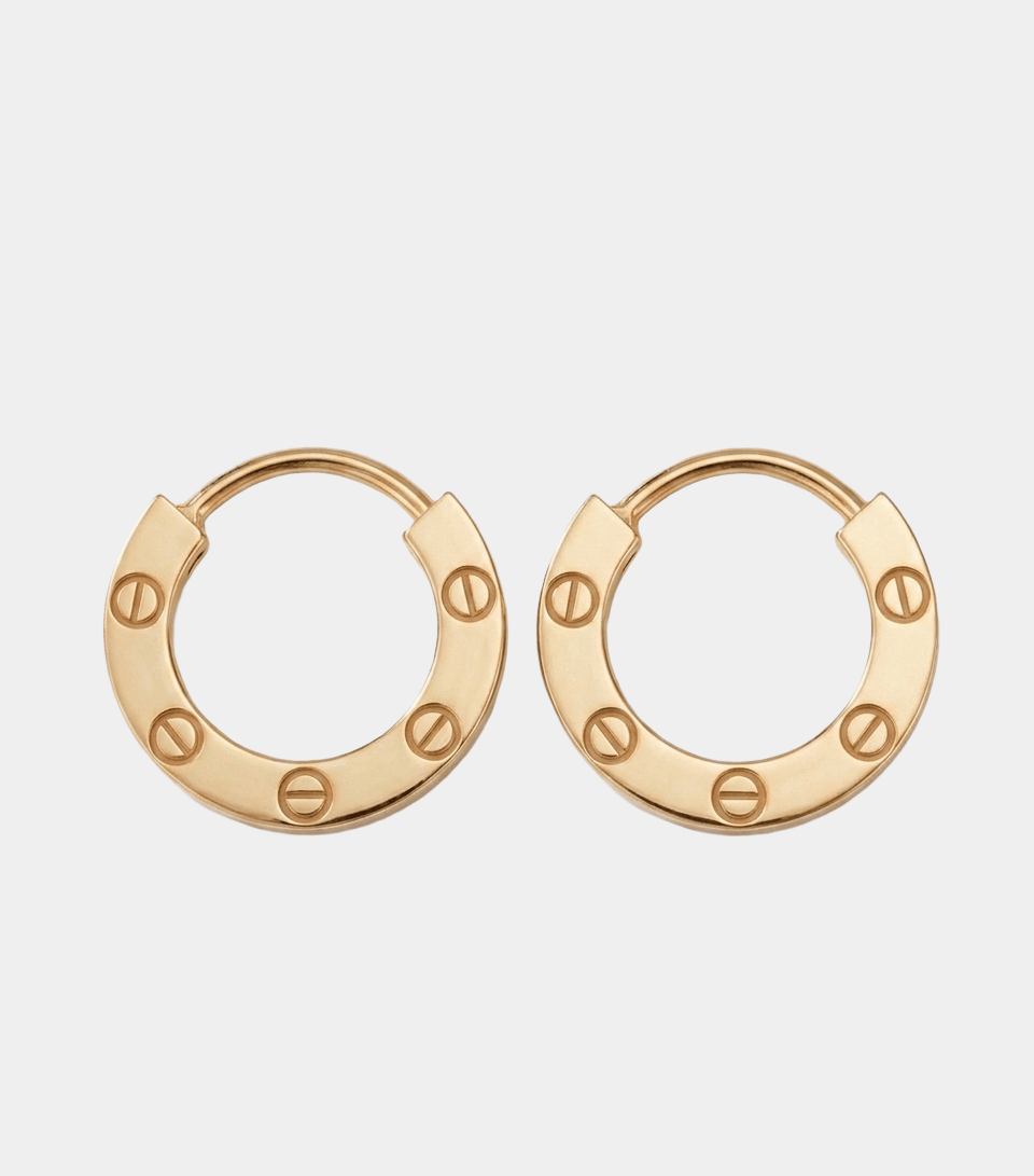 Hoop Love Earrings 18k Gold