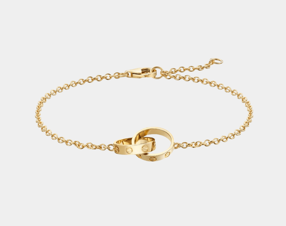 Love Bracelet 18k Gold Ring Interlocking Chain