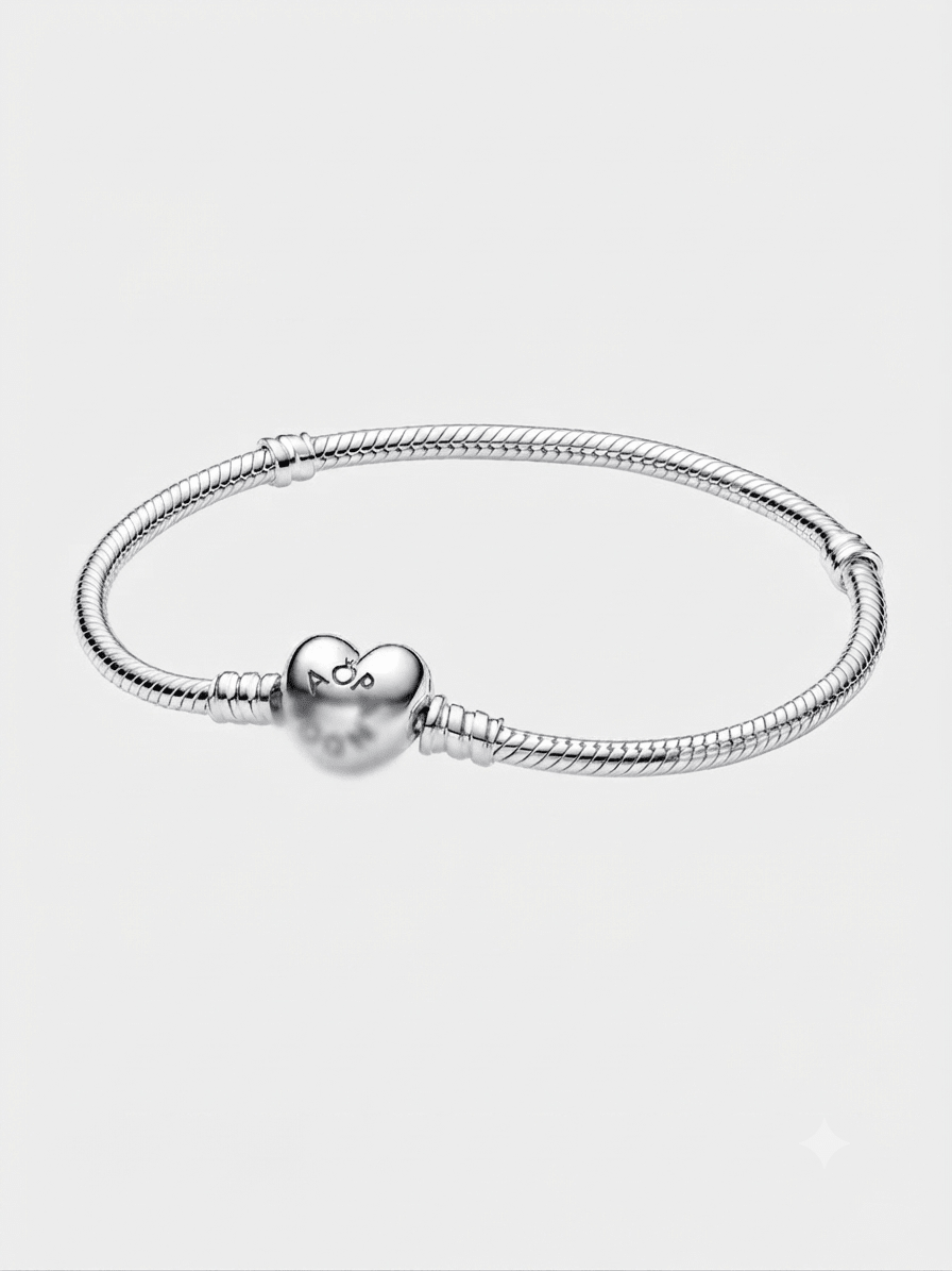 Pan Charm Bracelet in Silver