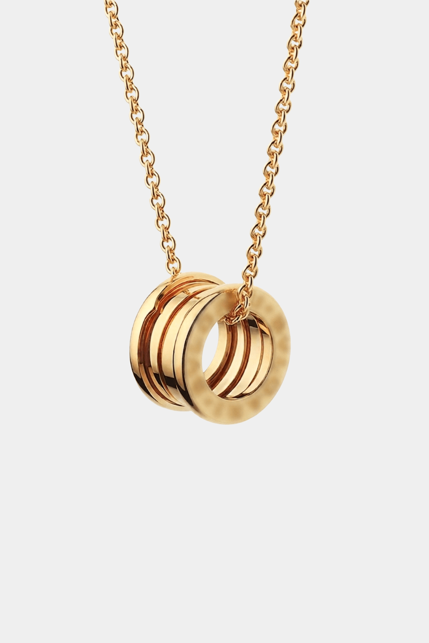 Ring Necklace Round Cut 18k Gold