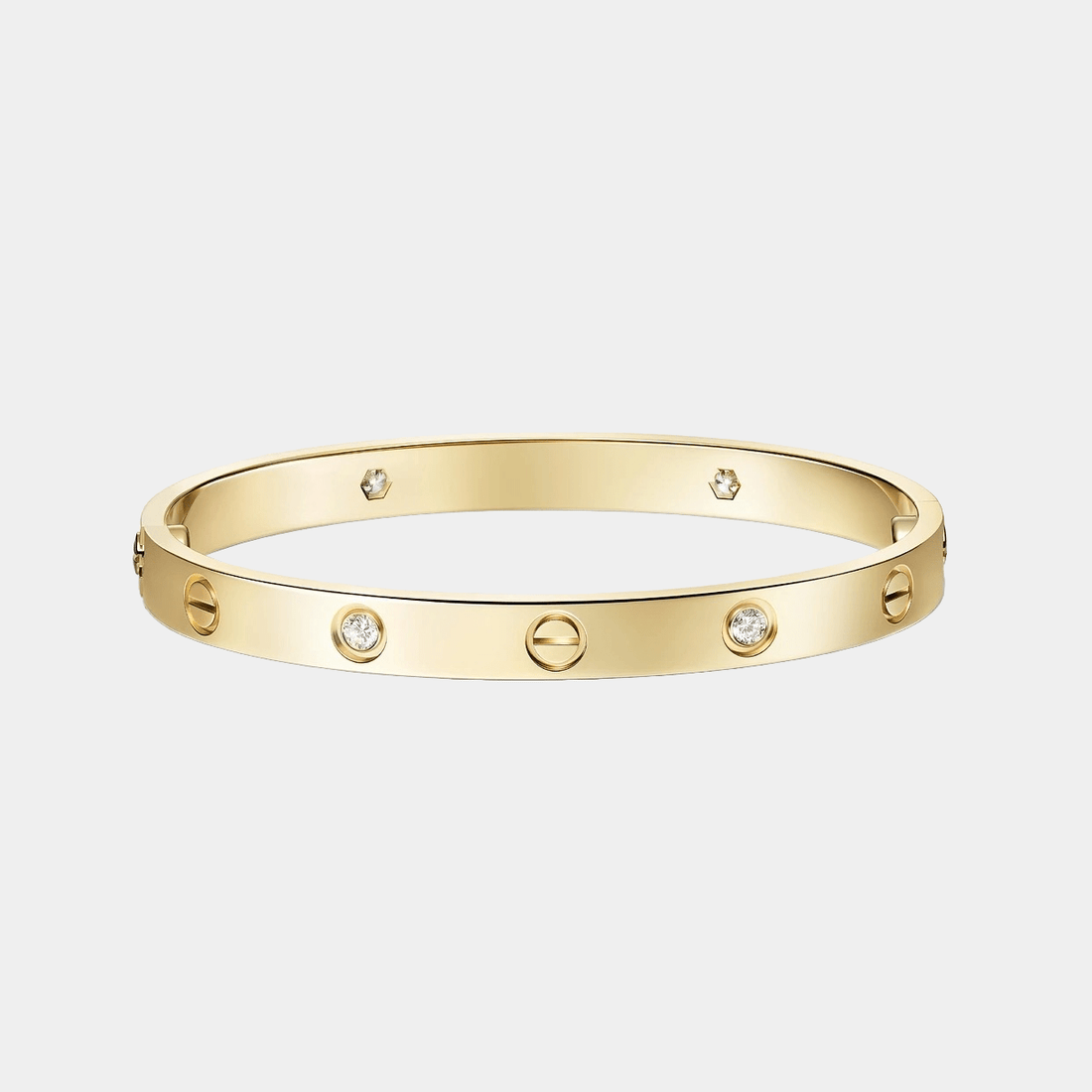 Love Bracelet Screw Bangle 18k Gold With Zircon