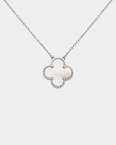 Clover Necklace Mother Of Pearl Silver Pendant