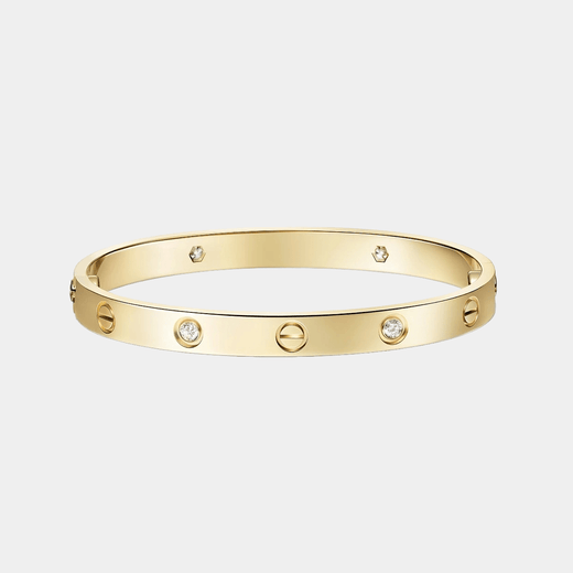 Love Bracelet Screw Bangle 18k Gold With Zircon